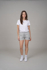 Florence Fleece Short in Light Heather Grey
